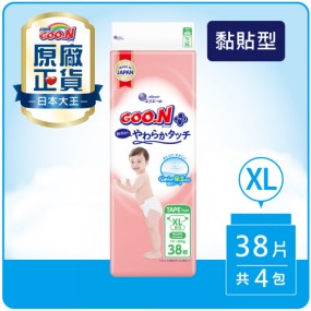 【正隆】日本大王紙尿褲境內版柔觸肌(XL號38*4串)