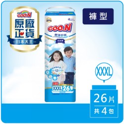 【正隆】日本大王輕薄舒爽紙尿褲(XXXL號 26片*4串)
