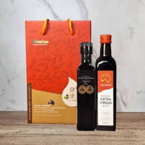 【7/18-7/19限定,非常態販售商品】Red Island紅島特級冷壓初榨橄欖油500ml +AUSBARREL巴薩米克醋雙入禮盒(四種風味任選)