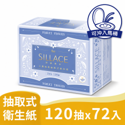 【正隆】春風SILLACE三層厚手頂級絲柔抽取式衛生紙 (120抽*24包*3串)