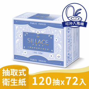 【正隆】春風SILLACE三層厚手頂級絲柔抽取式衛生紙 (120抽*24包*3串)